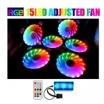 12cm 15 LED lights Addressable RGB Cooler DC Fan PWM Custom Programming Rainbow Illuminated Ultra Silent